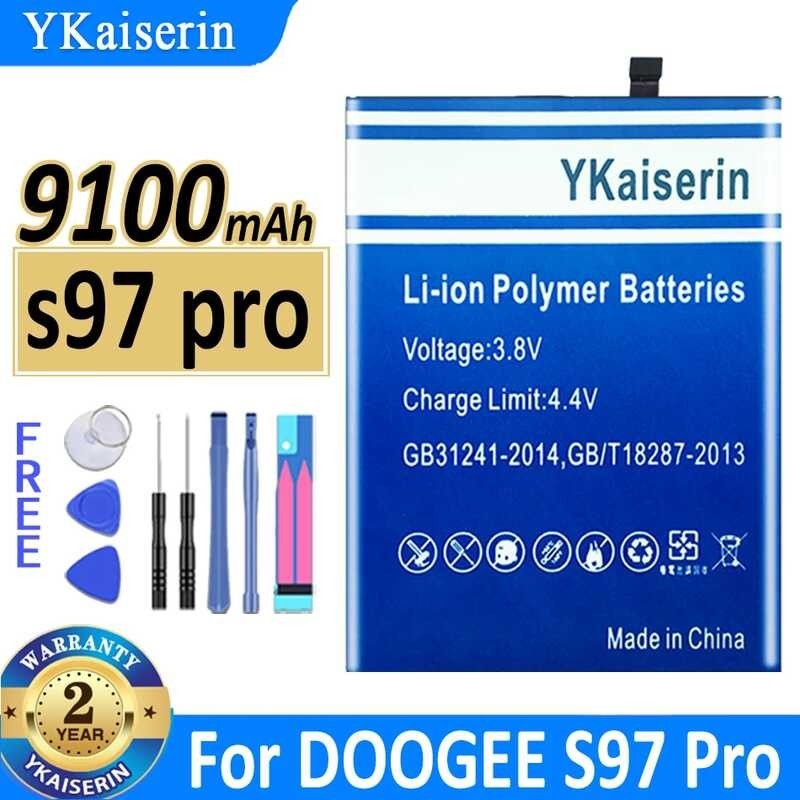 YKaiserin BAT21ZN1318500 9100mAh แบตเตอรี่ความจุสูงสำหรับ DOOGEE S97 Pro S97Pro