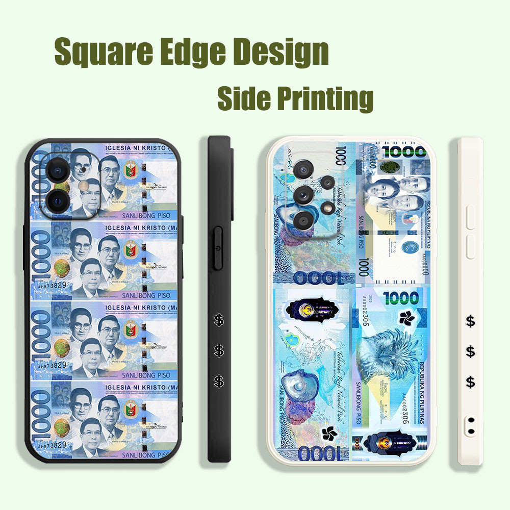 สําหรับRealme C20 C25 C25S C25Y 9i Narzo 30Aใหม่1000 peso bill IGE04 เคสโทรศัพท์สแควร์ขอบ