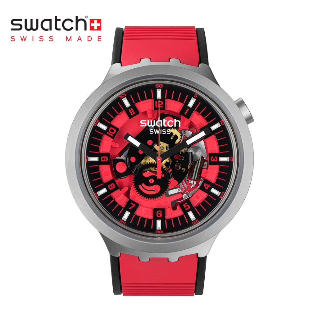 Swatch Big Bold Irony Red Juicy SB07S110 นาฬิกาสายยางสีแดง