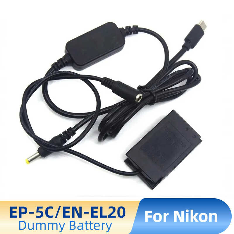 USB 7 Type C Cable EH-5A EN-EL20 EN-EL20A Dummy Battery EP-5C DC Coupler For Nikon 1J1 1J2 1J3 1S