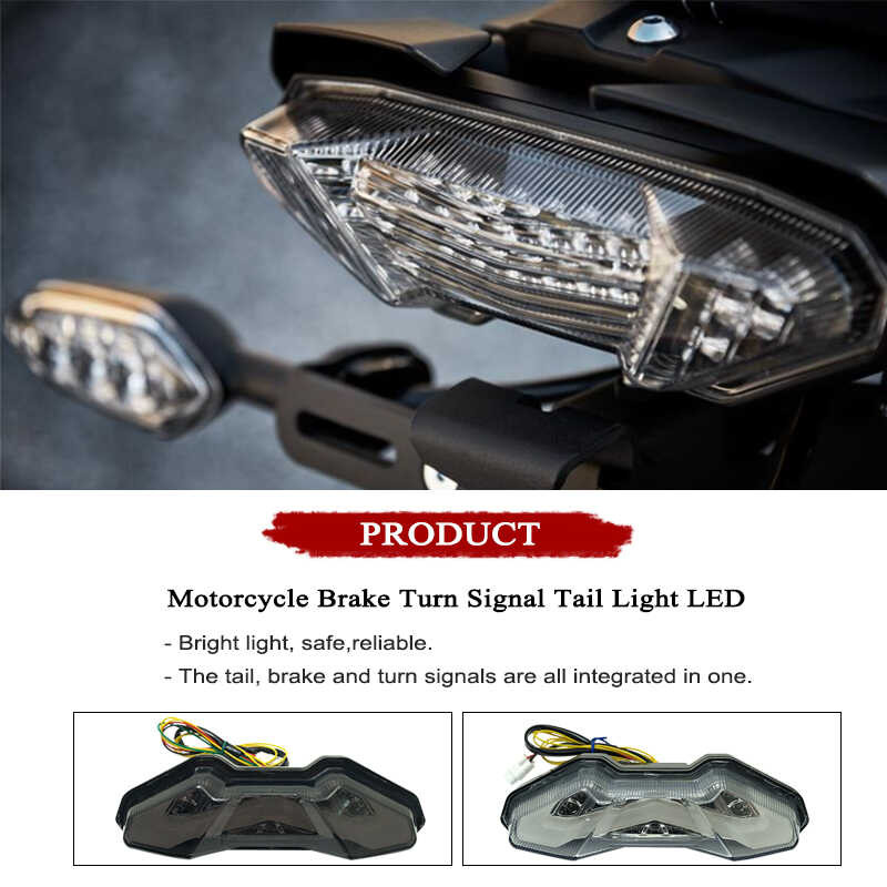 ภาพใหญ่: A78 ไฟท้าย LED สำหรับ Yamaha Fz09 Tracer 2014 2015 2016 Mt10 Mt09