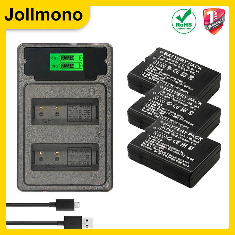 Δ En-El14 1500Mah แบตเตอกล้อง En-El14a สำหรับ Nikon D3100 D3200 D3300 D3500 D5