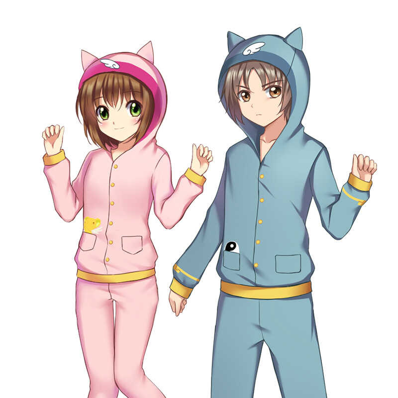 ◆ การ์ตูนการ์ดกัปตันคอสเพลย์ Kinomoto Sakura Li Syaoran ฤดูใบไ