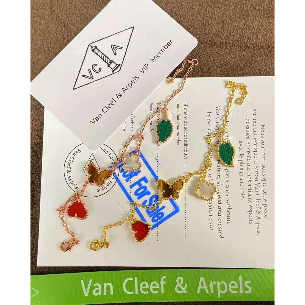 VCA Lucky Series Squandered Bracelet 925 Sterling Silver Plated 18K