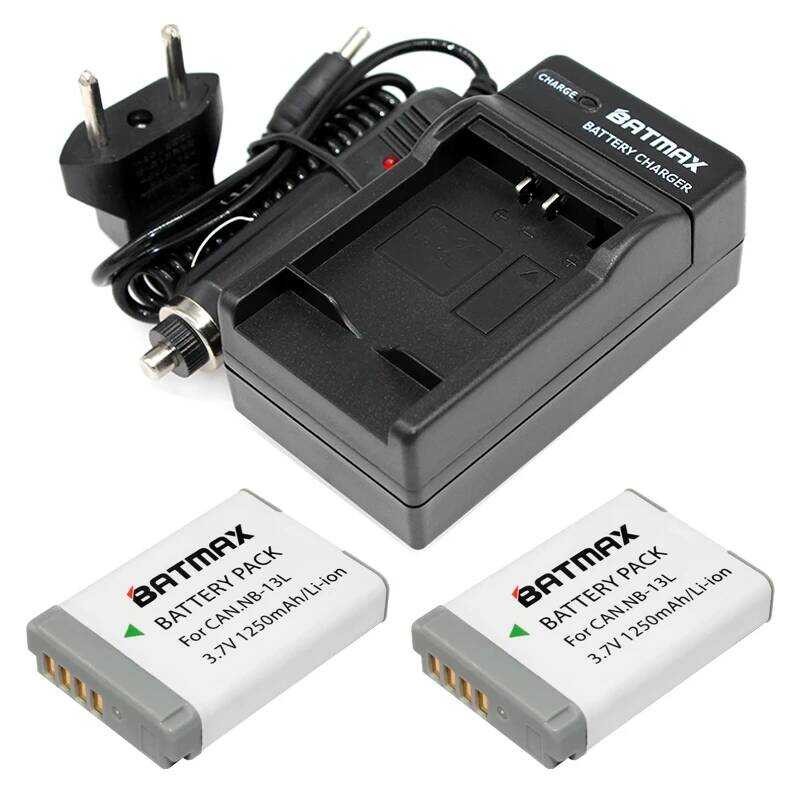 ▥ 2Pcs 1250Mah Nb-13L Nb13l NB 13L แบตเตอรี่กล้อง + เครื่องชาร์จสำหรับ Canon Powershot G1 III G