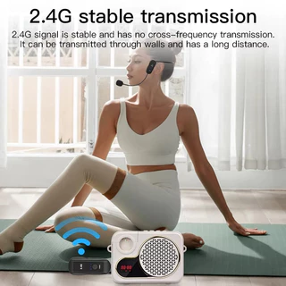 ใหม่ 2.4G Head-mounted ไมโครโฟน 2 IN 1 ชุดไมโครโฟนไร้สายพร้อมตัวรับสัญญาณสําหรับเครื่องขยายเสียงลําโพงเสียงการสอน Tour ท่องเที่ยว