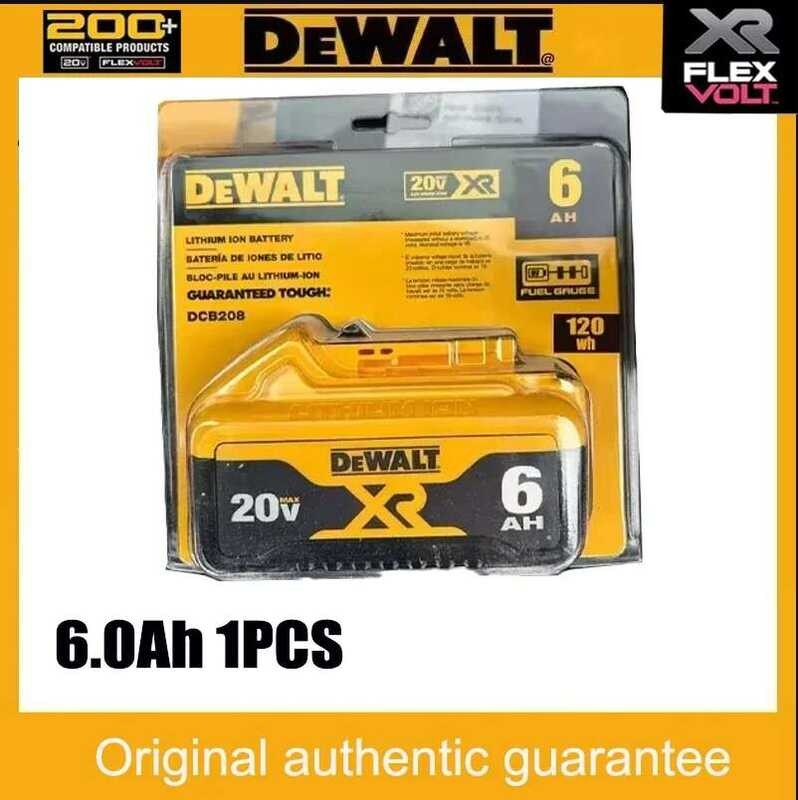แบตเตอรี่แท้ บรรจุภัณฑ์ใหม่ 20V 2AH 5AH 6AH, DCB200 DCF850 DCF887 เครื่องมือไฟฟ้าไร้สาย แบตเตอรี่ชาร