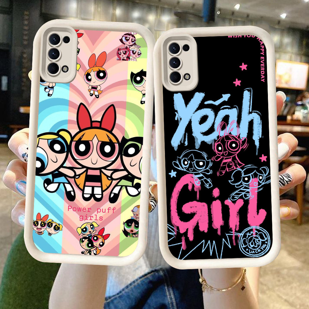 NA-94 Powerpuff Girls เคสกันกระแทกสําหรับ OPPO Reno 4 5 6 ค้นหา X3 Lite Realme C65 Narzo N53 N63