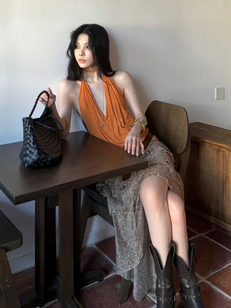 ชุดสองชิ้นสไตล์เกาหลี สวมใส่คล้ายน้องสาว royal style กับกระโปรงและเสื้อกั๊กลากคอ - รูปที่ 5