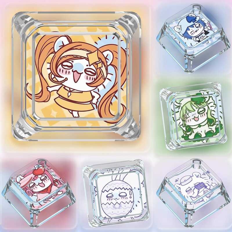 Guardian Sweetheart Flying Mouse Keycap Single Ike Kawai Moka Cross Axis การ์ตูนน่ารักคีย์บอร์ดแบบกล