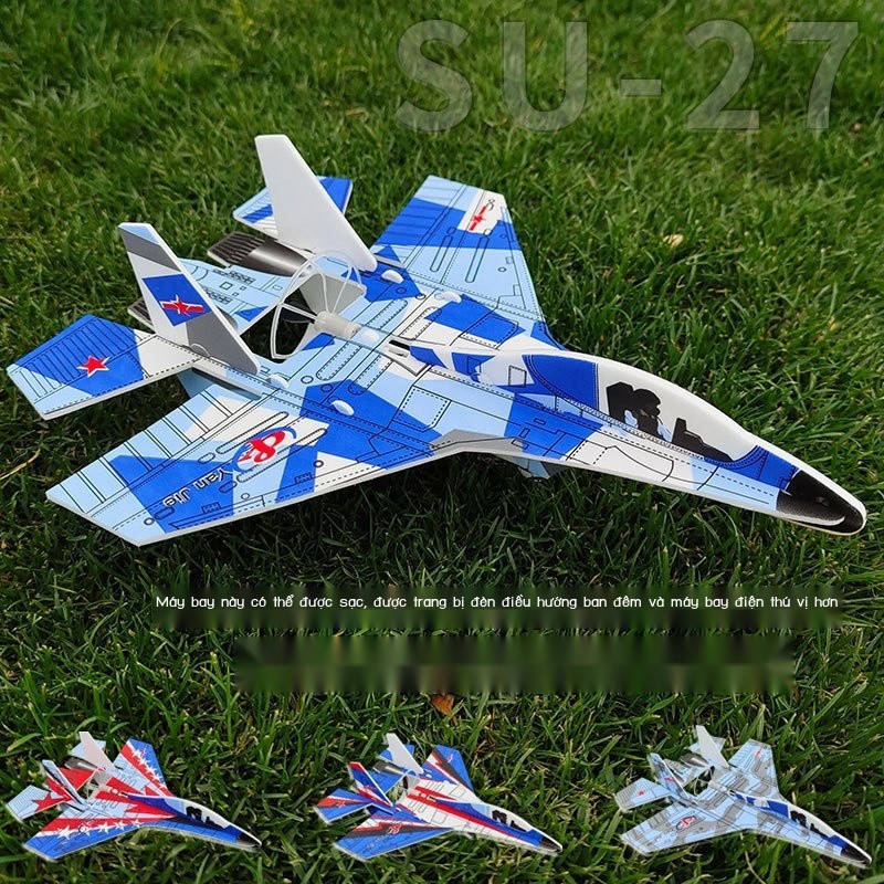 [ ราคาสุด ๆ ] SU 27 Model Outdoor Glider Electric Drawn Foam Airplane Y20 Model Airplane Model