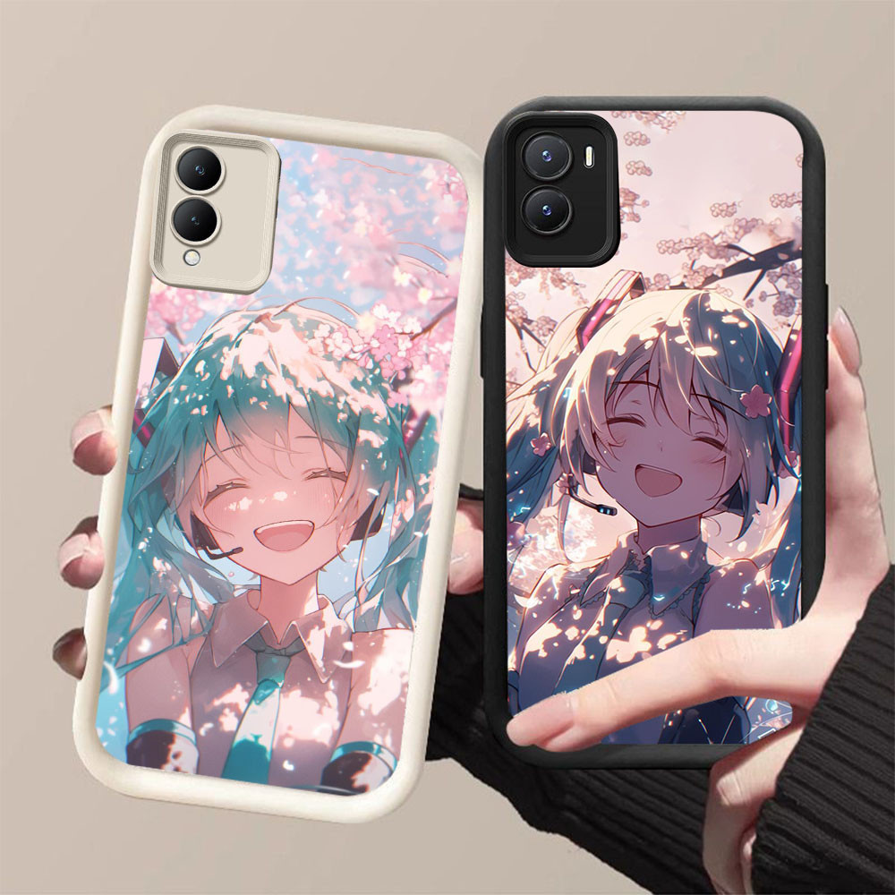 YZ-101 รุ่น Q ของ Hatsune Miku สวยมากสําหรับ VIVO IQOO Y02S Y35 Z9X Y28 Z10 Y17S Y56 Y16 Z9 2024 5G