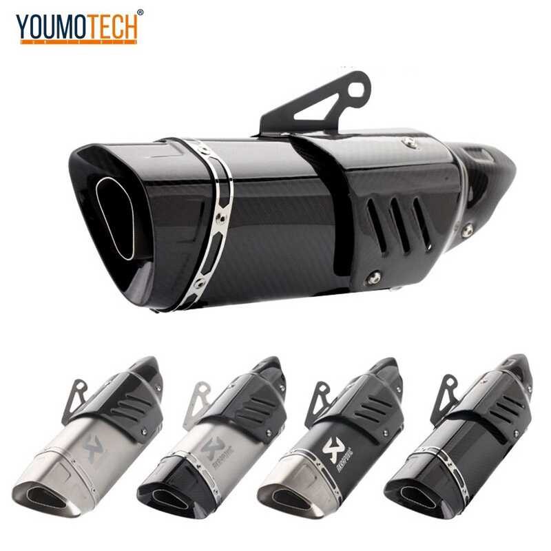2 Inches/51mm Carbon Fiber Motorcycle Exhaust Muffler Pipe Escape Slip-On Pipe exhaust pipe Vent Pi