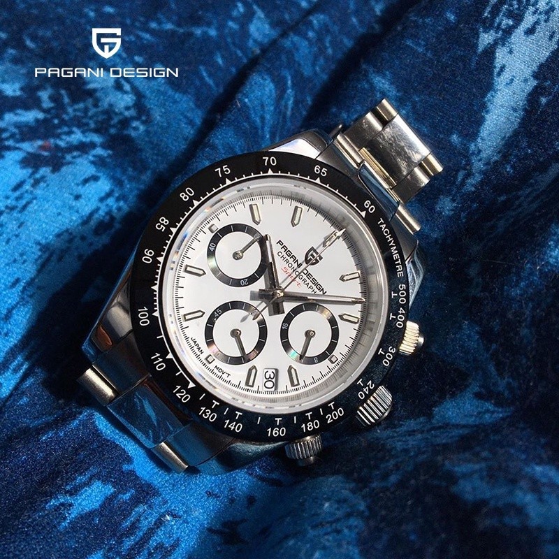 Pagani DESIGN นาฬิกาข้อมือควอตซ์แฟชั่น สายแสตนเลส กันน้ํา สําหรับบุรุษ VK63 PD-1644 2024