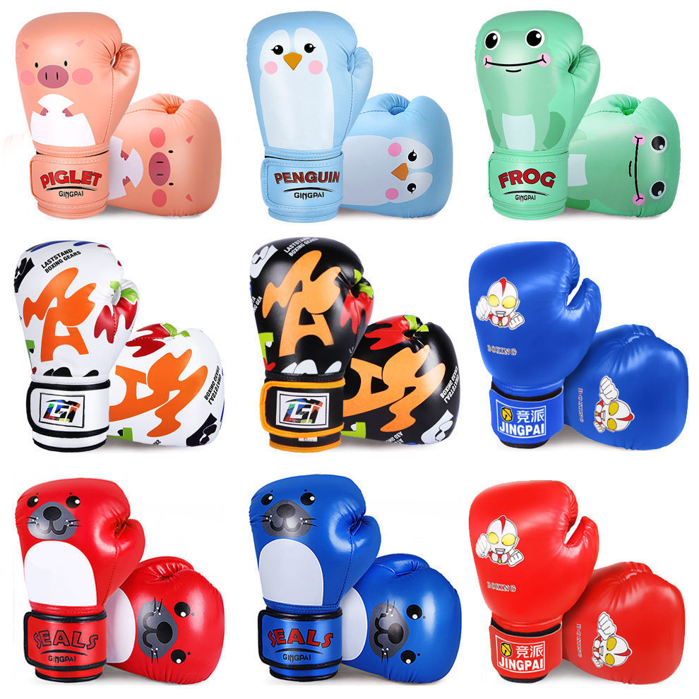 ♞,♘นวมชกมวยสำหรับเด็กวัย 3-10 ปี อุลตร้าแมนเด็กวัยหัดเดินการต่อสู้การฝึกอบรมการออกกำลังกายนวมชกมวยช