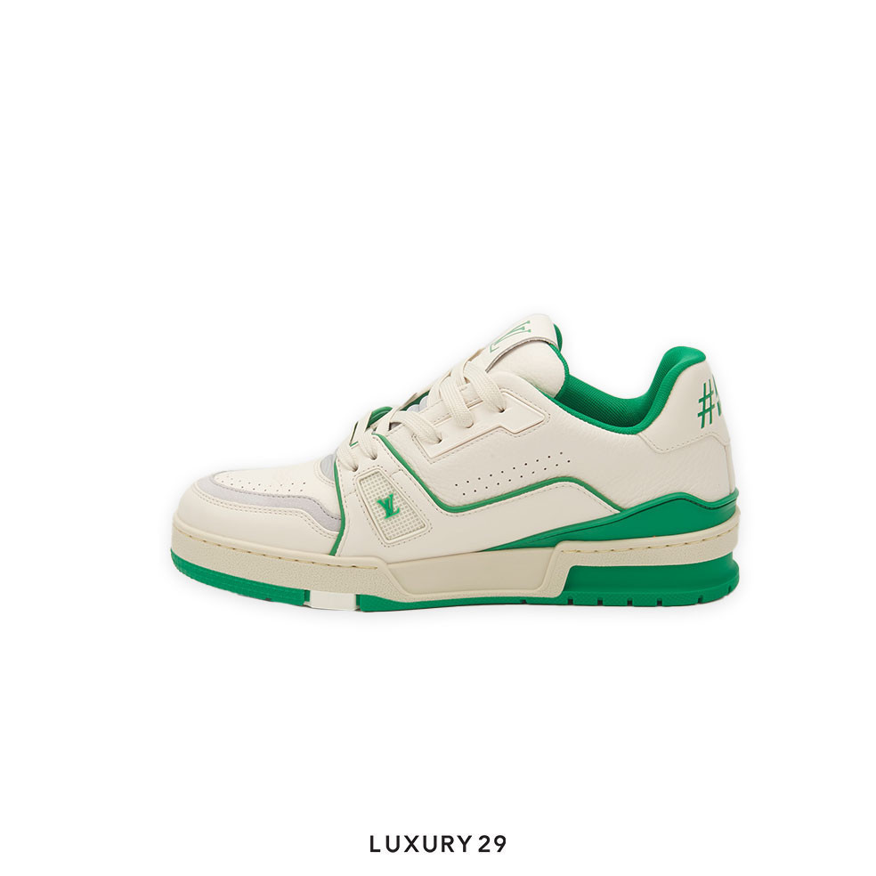 ♞LV Trainer Sneaker Green