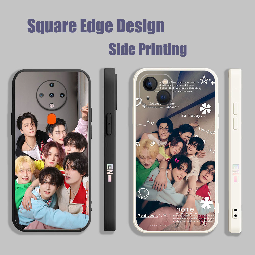 ปลอกสําหรับ Redmi 9A 9C หมายเหตุ 8 10 10s NFC Enhypen ot7 กลุ่ม kpop ความงาม IGG02 เคสโทรศัพท์ขอบสี่