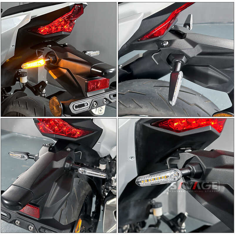 ภาพใหญ่: 666 KAWASAKI NINJA 125 400 650 1000 Zx6r Z1000sx ไฟเลี้ยวด้านหล