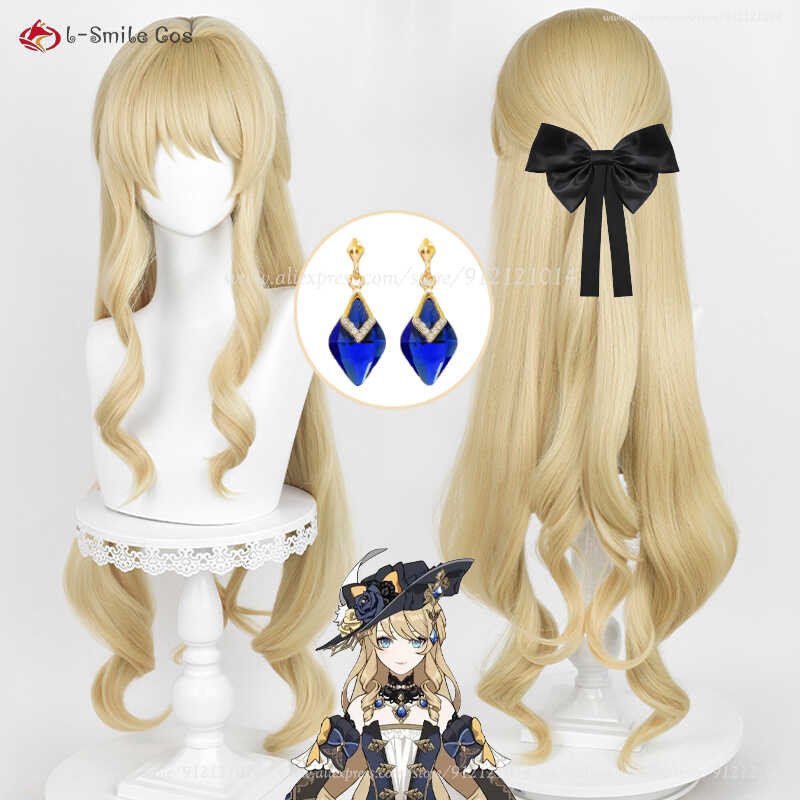 ที่มีคุณภาพสูง Fontaine e Navia คอสเพลย์วิกผม 95 ซม. en โกลเด้