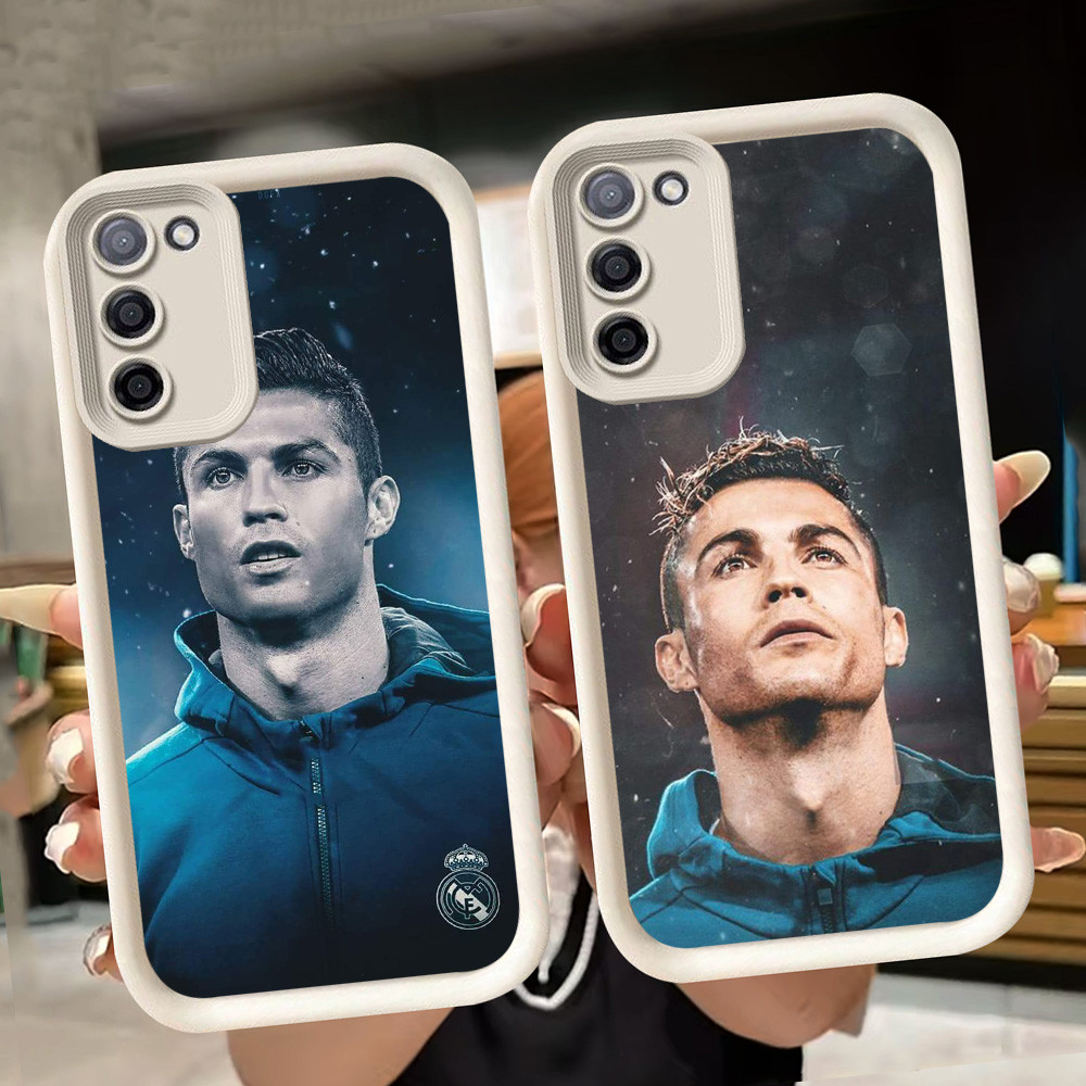 ปลอกอ่อนสําหรับ Samsung M02 A03S A51 J4 M02S F02S J6 Plus A02 A71 A02S A03 Core A31 สีขาว Q77 CR7 Ro