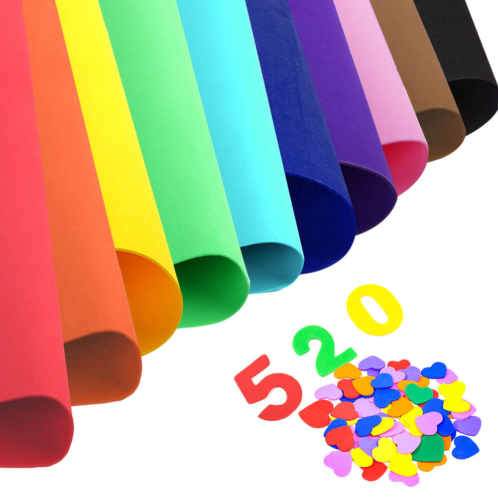 EVA Foam Sheets for DIY Projects & Cosplay – 1-2mm Thickness, 7-10 Colors, 50cm x 50cm & 50cm x 90cm