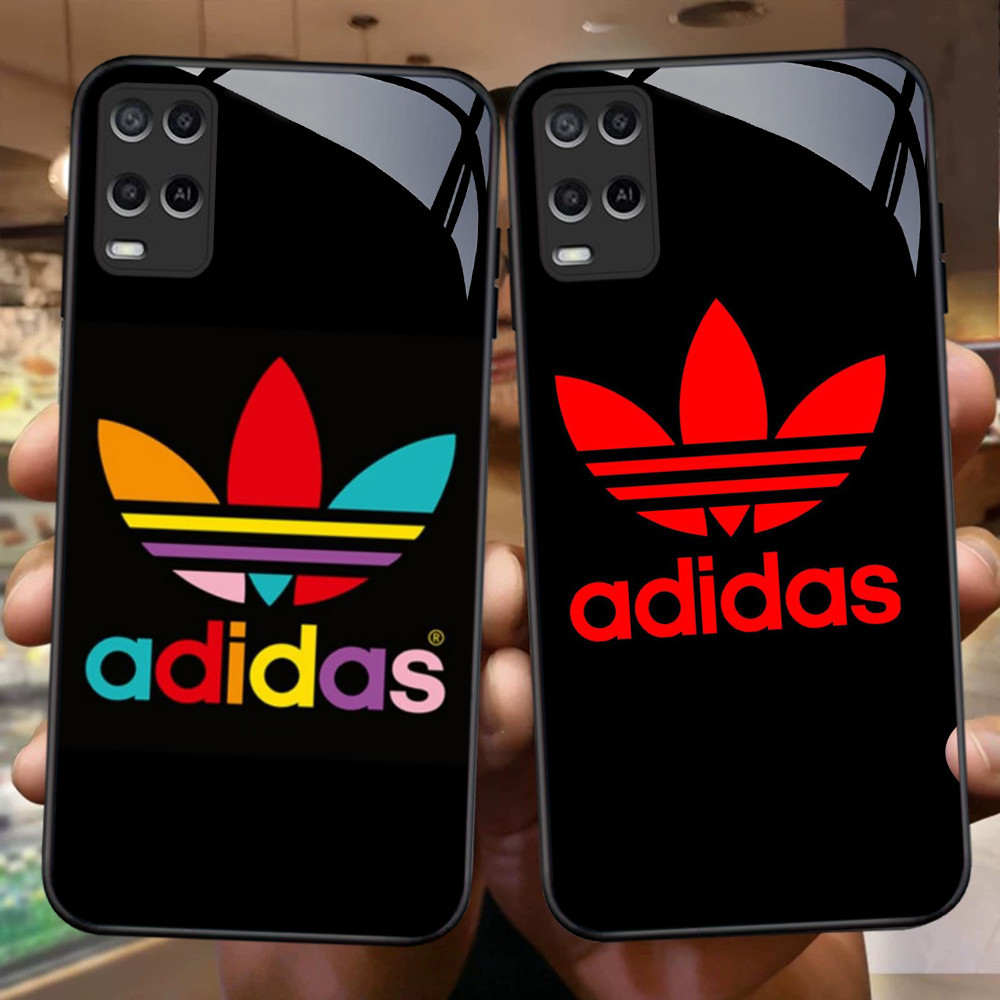 YA-2 adidas HD Softcase Glossy Glass สําหรับ OPPO A54 A55 Reno Narzo 7 8 8i 9 50 Pro