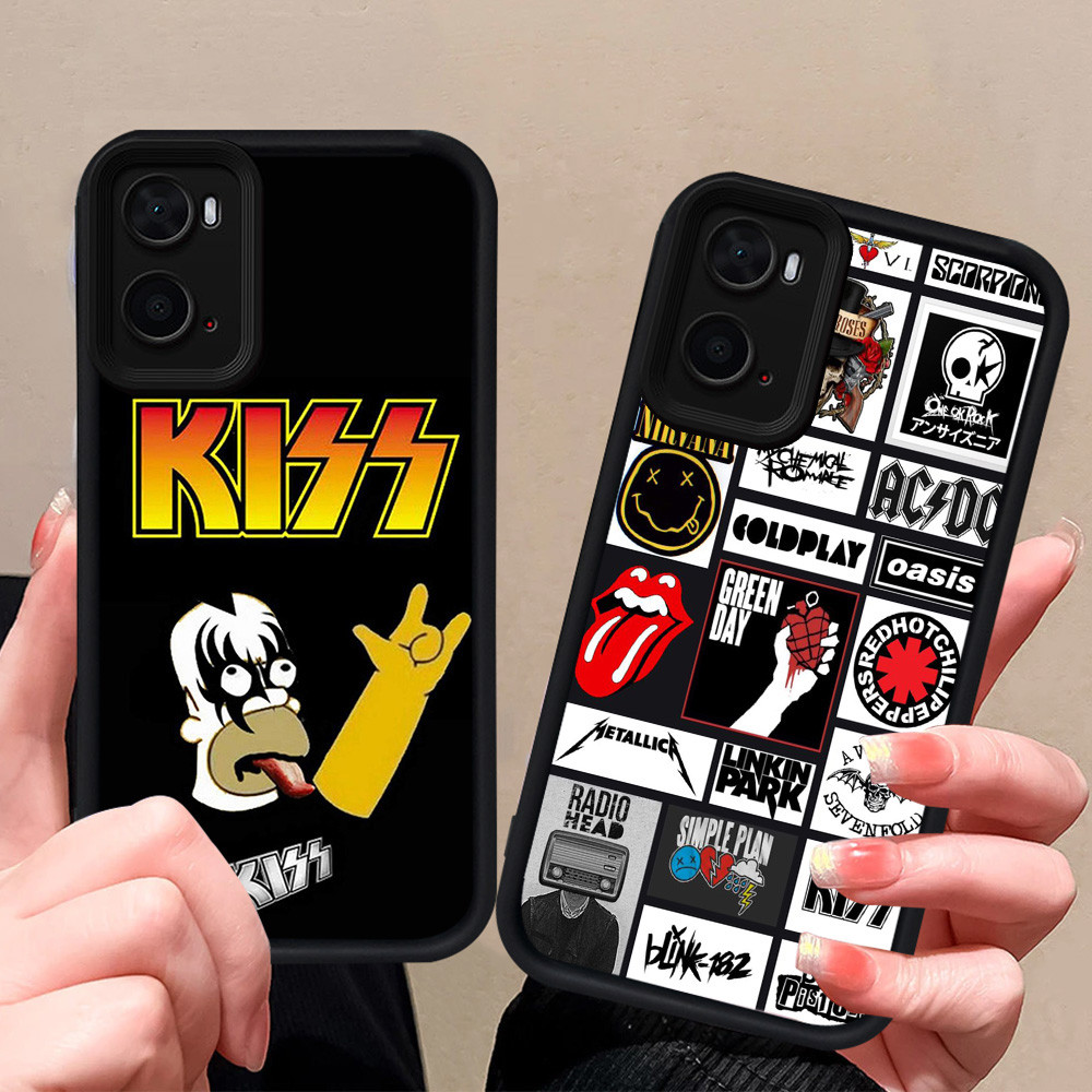 R7 แฟชั่น Rock Band OPPO K10 A76 A36 A56S A77 A57 A96 5G กรณี