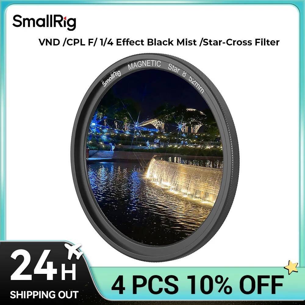 SmallRig MagEase Magnetic VND Filter Kit/CPL Filter Kit/1/4 Effect Black Mist Filter Kit/Star-Cross 