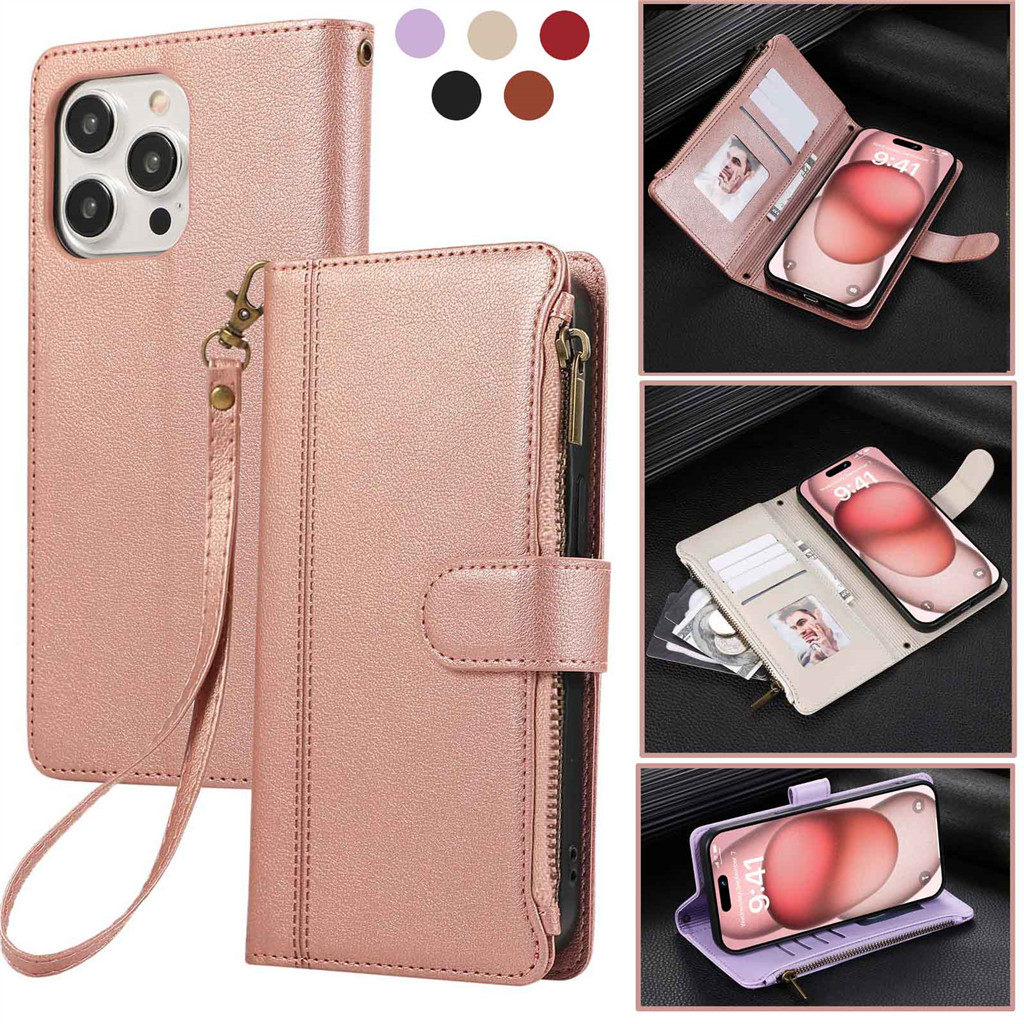 ซิปกระเป๋าสตางค์สําหรับ VIVO Y04 Y19S Y17S Y36 Y39 Y29 Y35 Y22 Y22S Y16 Y02S Y03 Y03t Y02 Y02a Y02t 