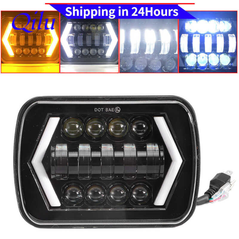5X7 Polegadas Claro Led Farol Alto / Baixo Para Jeep