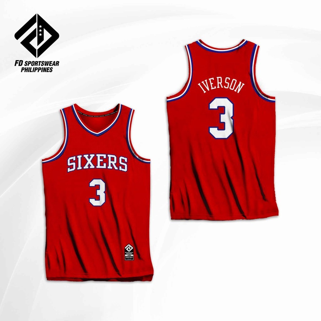 ALLEN IVERSON PHILADELPHIA 76ERS FULL SUBLIMITED JERSEY-11