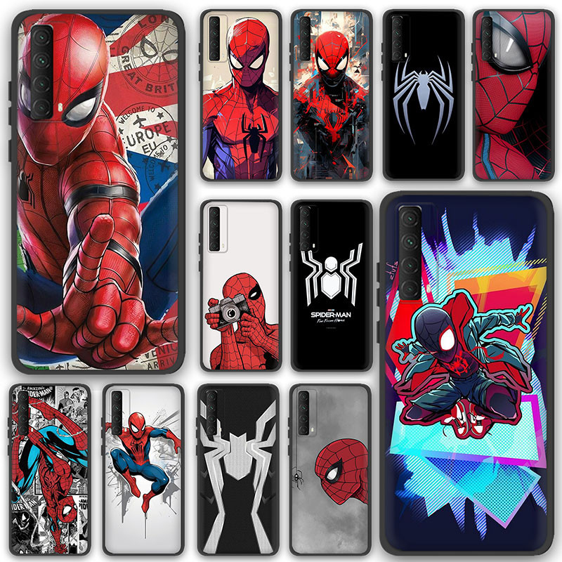 เคสซิลิโคนเคสโทรศัพท์ Xiaomi Mi 8 Lite 9 9T Pro A3 CC9E 10T Pro Pocophone F1 2D45 Spider-Man