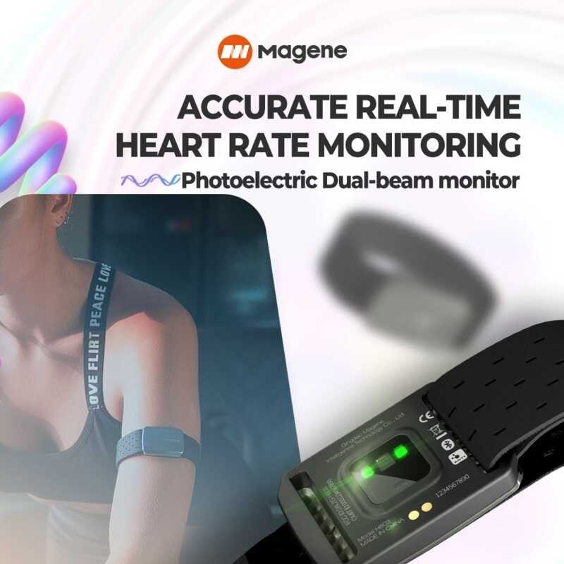 ❤ Magene H803 เซ็นเซอร์วัดอัตราการเต้นของหัวใจ Monitor Armband