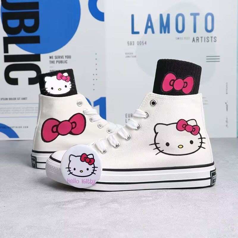 Hello Kitty Joint Shoes Women Harajuku ulzzang Soft Girl hellokitty Canvas Shoes
