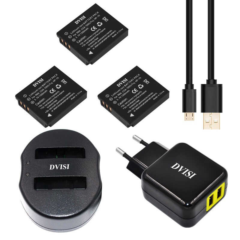 3 8 ชิ้น CGA-S005 S005 CGAS005 แบตเตอรี่แบบชาร์จไฟได้ + ที่ชาร์