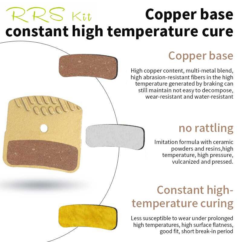 Rrskit 432 แผ่นดิสก์เบรคทองคำสำหรับ Shimano M9120 M8120 ผ้าเบรค