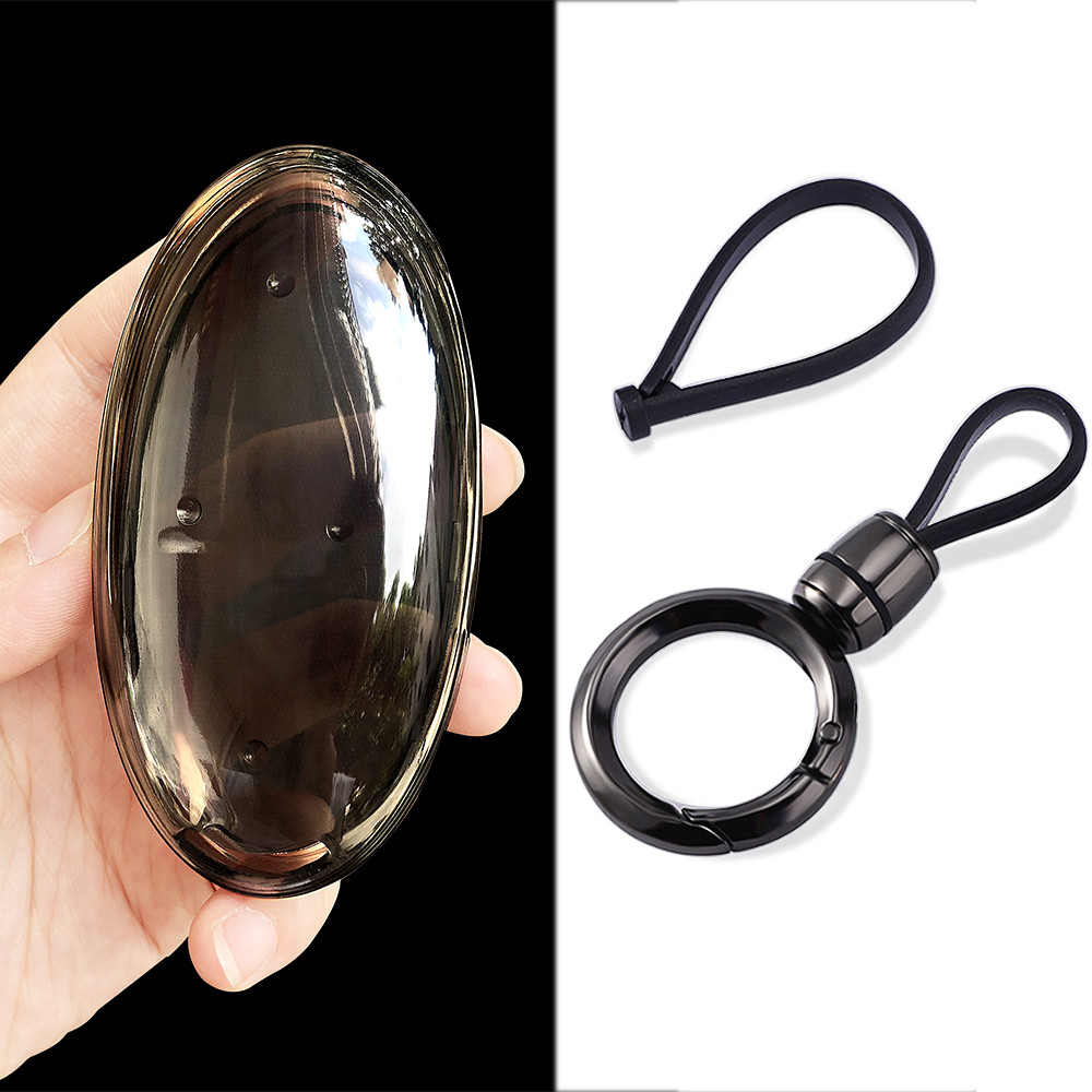 สําหรับ Hyundai Elantra SEL Ioniq 5 6 7 Kona N-Line TPU โปร่งใสรถ Remote Key กรณีพวงกุญแจ Fob Key Ca