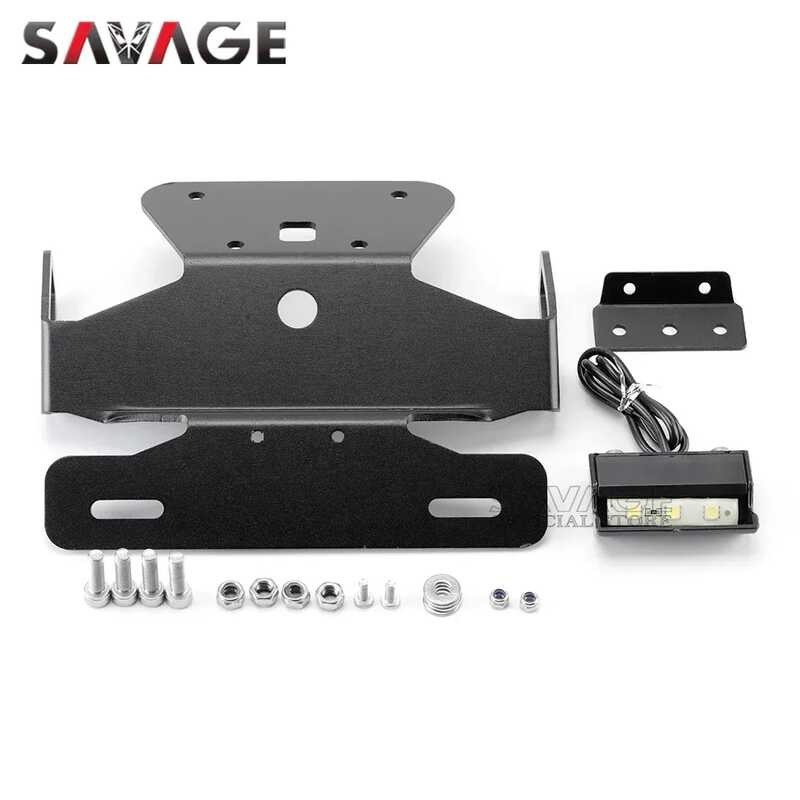 Δ กรอบป้ายทะเบียนไฟ LED สำหรับ KAWASAKI Z250 Z300 Z400 NINJA 250 Z 300 4