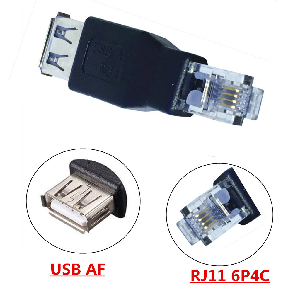 UAB AF/RJ11 USB A Female to Phone Adapter 6P 4C RJ11 Interface