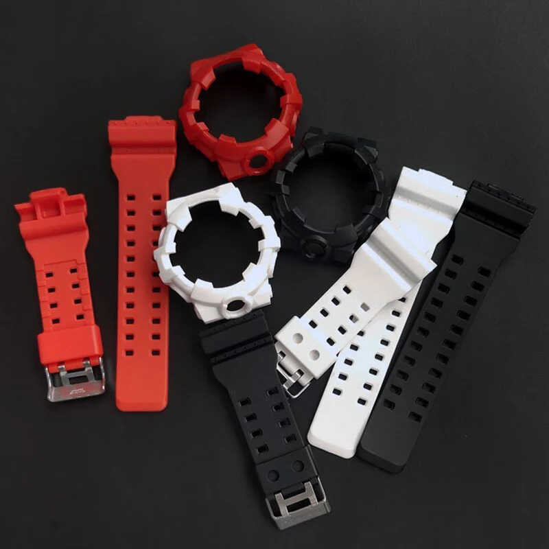 Watchband Resin Bezel For Ga700 Ga-700Sk Ga710 Ga735 Sport Wristband Case Rubber Bracelet Case Stra