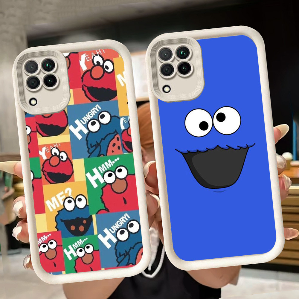ปลอกอ่อนสําหรับ Samsung M04 A04E A05 A12 A04 F04 J2 A06 A07 A22 J7 Prime Pro 5G สีขาว Q123 Sesame St