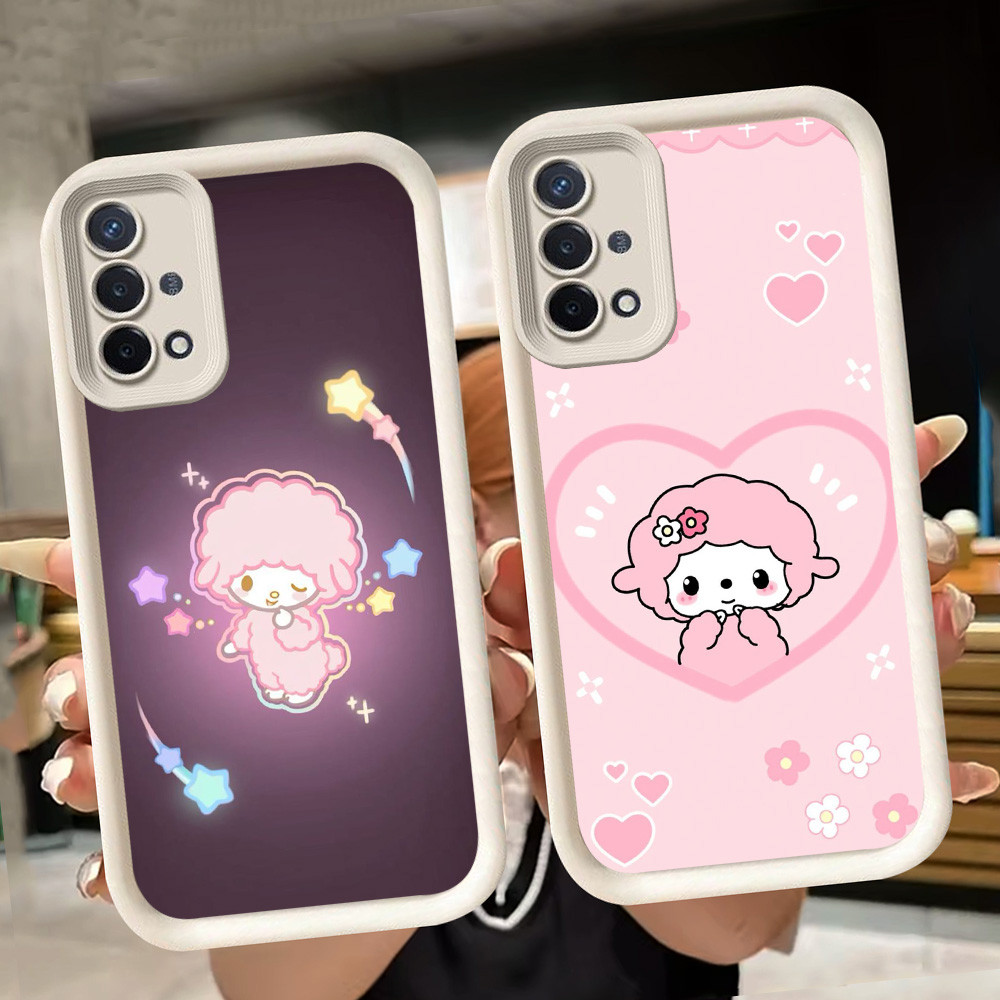 ปลอกอ่อนสําหรับ OPPO F17 A15 A54 A16K A16E A93 Reno 4 Lite 4F A15s A35 Pro สีขาว Q7 เปียโนหวาน