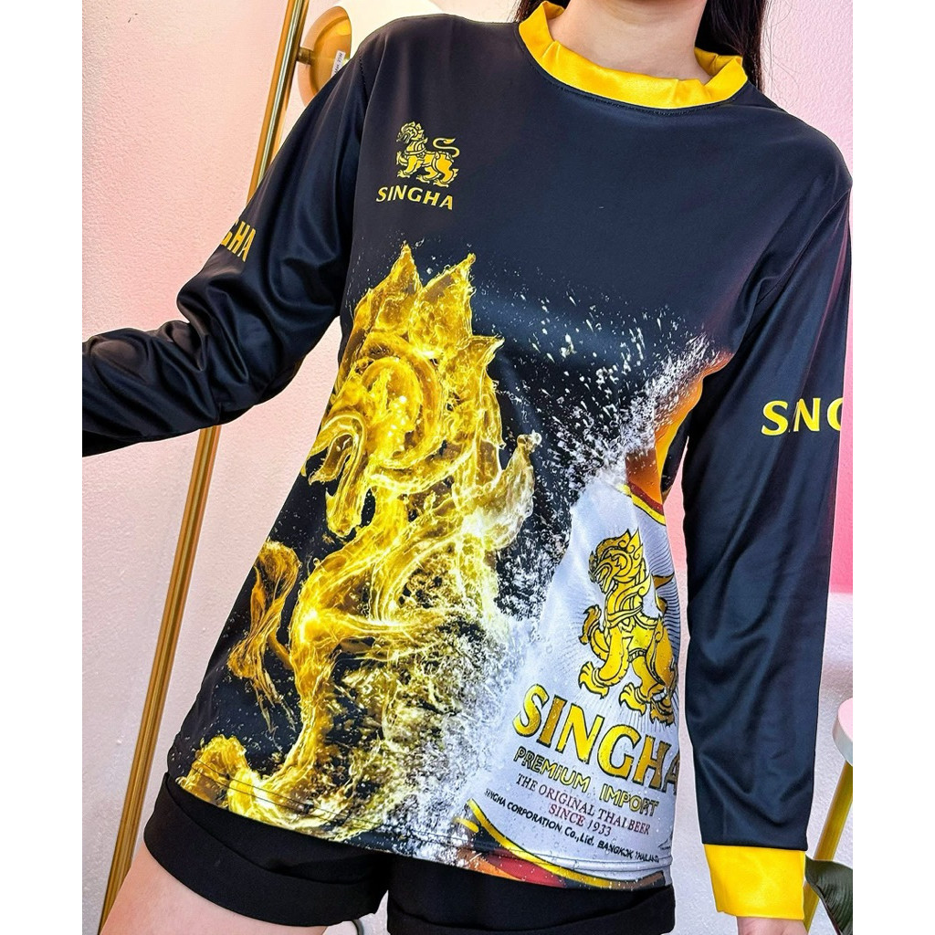 งานลายเหล้า แขนยาวคอกลม