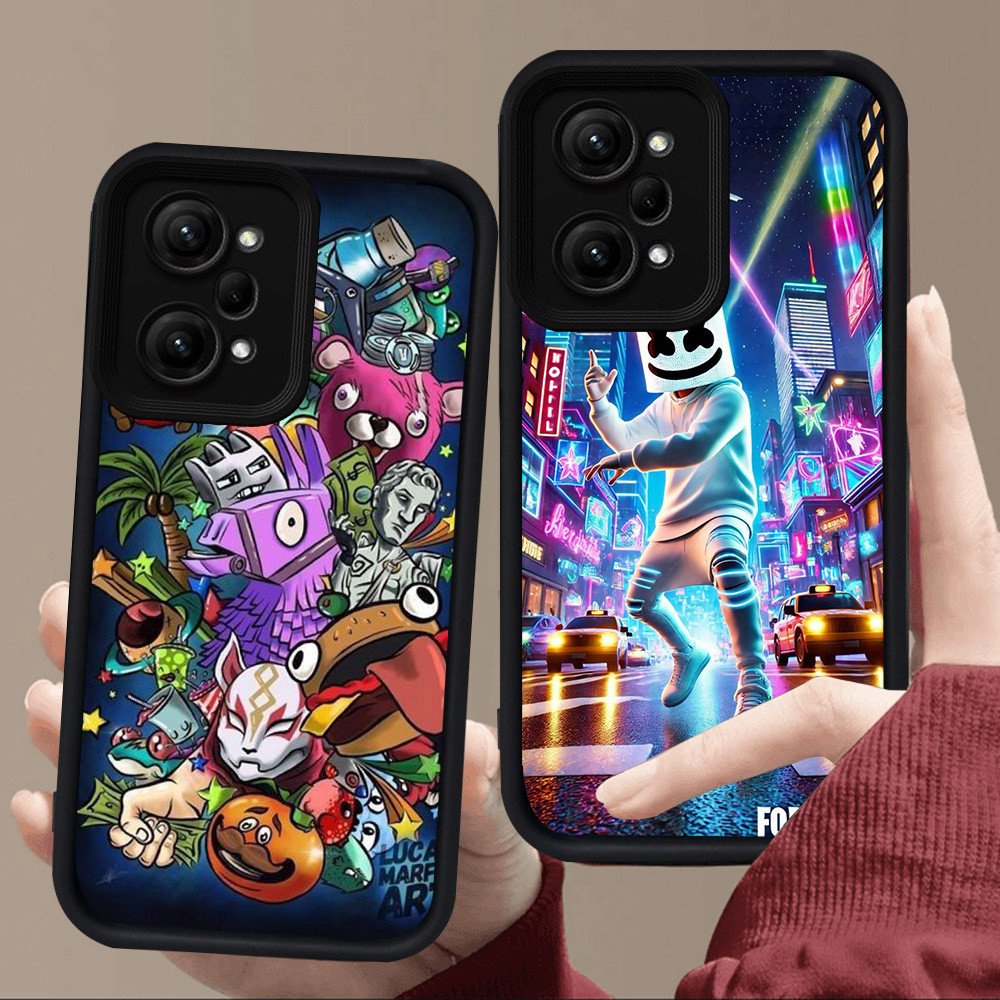 E111 Fortnite เกมสําหรับซิลิโคนสีดํา Xiaomi Redmi หมายเหตุ 14 14T POCO F5 F6 X5 12 Pro 5G