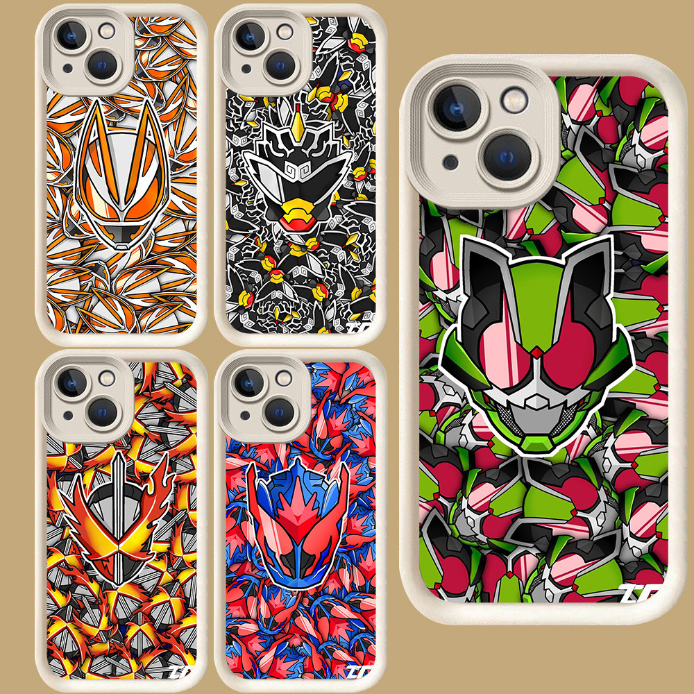 R96 Kamen Rider Casing สําหรับ iPhone 8 7 Plus 6s 14 6 13 Pro Max White