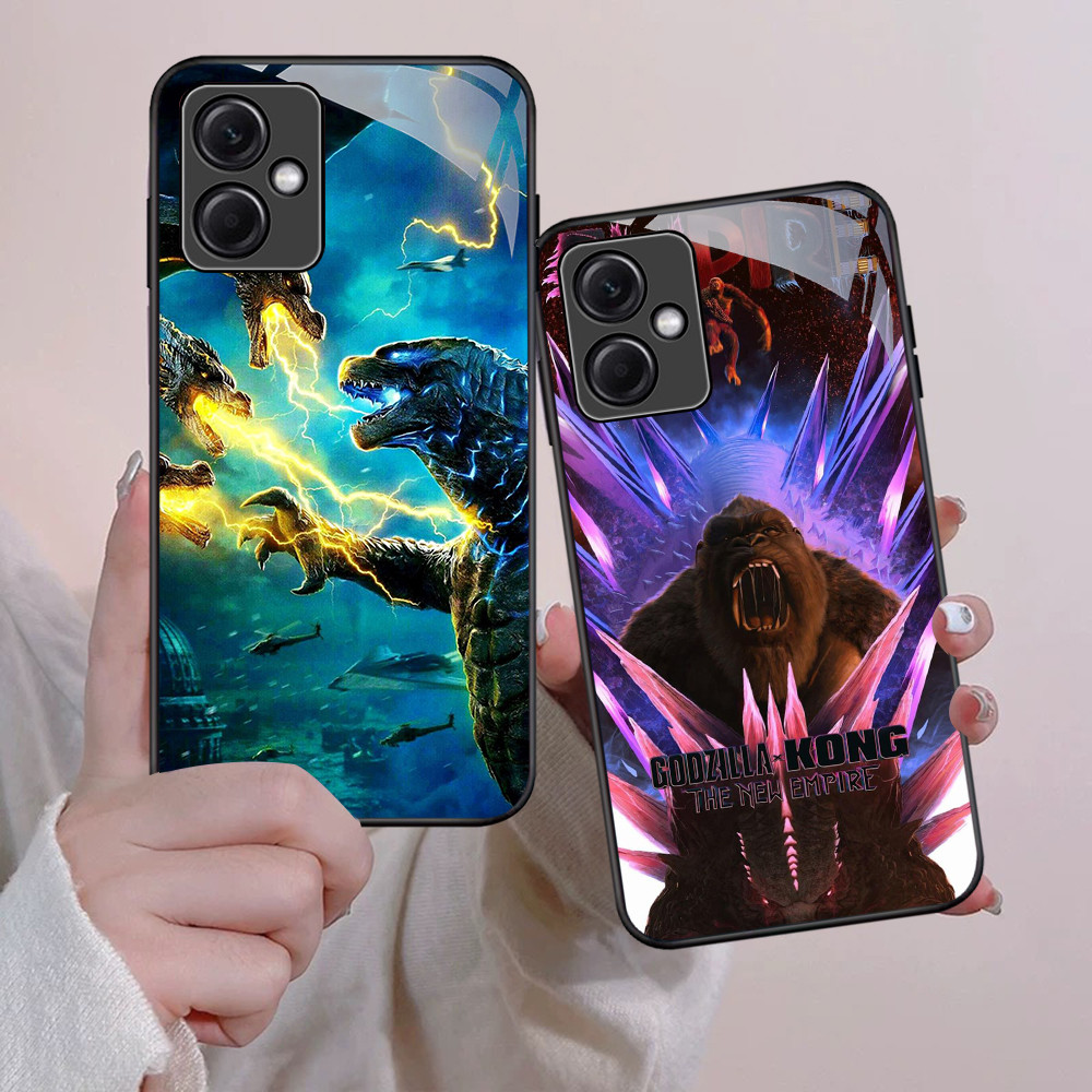 NA-36 Godzilla vs Kong2 HD Softcase Glossy Glass สําหรับ Xiaomi Redmi 12 13 หมายเหตุ 12 13 Poco X5 P