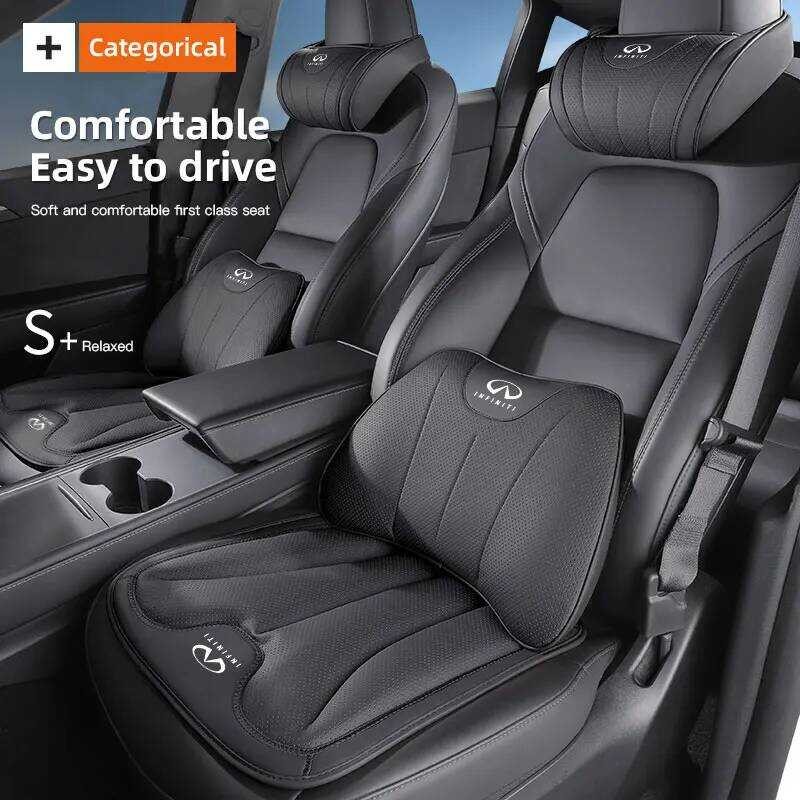 ภายในรถคอหมอนหนัง Lumbar Breathable เบาะรองนั่งสําหรับ Infiniti QX55 QX50 QX60 Q50 Q70L QX30 QX80 Q6