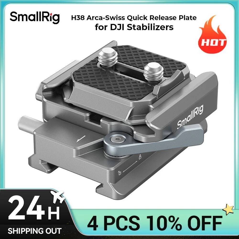 SmallRig Quick Release Plate สําหรับ Arca, สําหรับ DJI RS 4/RS 4 Pro/RS3/RS 3 Pro/RS 3 Mini/ RS 2, ส