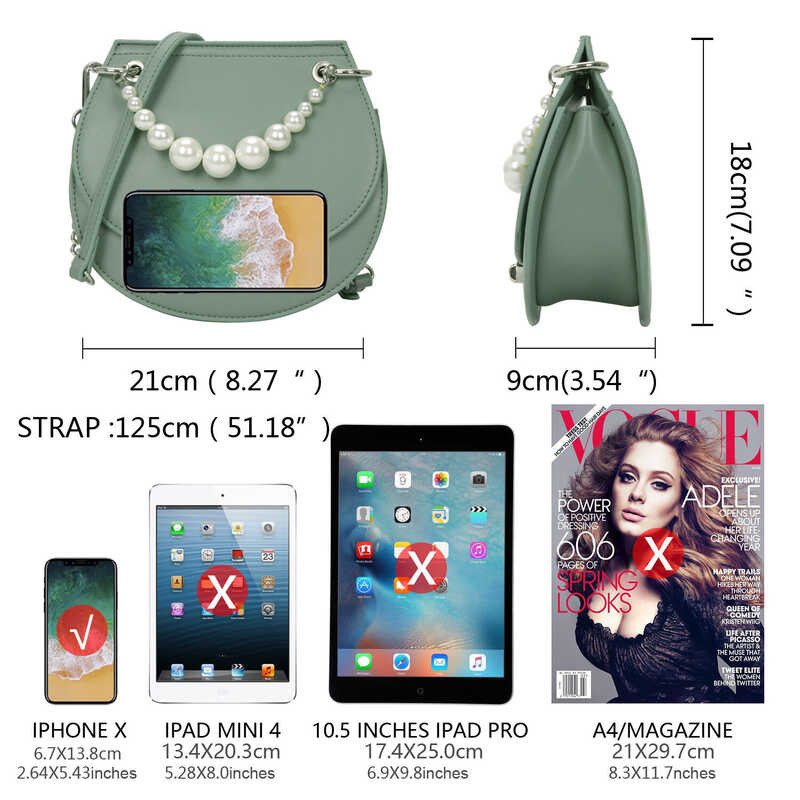 LY Jones David Paris Women Shoulder Pu Leather Female Crossbody Pearl Lady Handbag