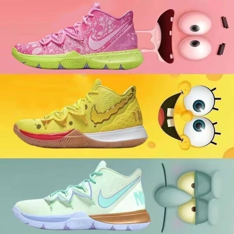 รองเท้าบาสเก็ตบอล Irving 5th Generation ที่ขายดีที่สุด SpongeBob SquarePants เด็ก Kyrie5 การต่อสู้ท